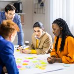 Business team working in a start-up office